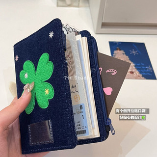 Diary🤍 小紅書爆款a7四葉草布制手賬本 ins小清新高顏值便攜活頁筆記本子 日程本 活頁本 卡冊本 卡冊 收納冊