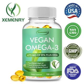 Xemenry純素 OMEGA海草油-3475 毫克軟膠囊 ，含EPA 加 DHA