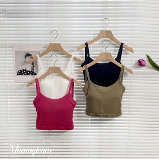 Moomgleam Hanoi Transport 夏季短期純色女士性感肛門吊帶背心