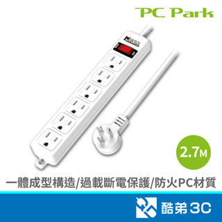 PC Park TS-316B-9 一開六插/2.7M/15A 延長線 3孔延長線 酷弟3C