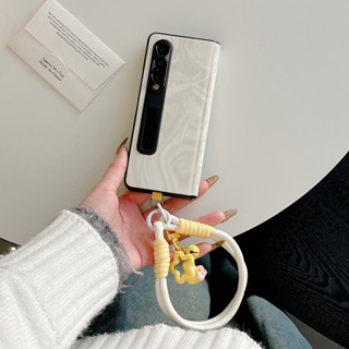 適用於三星w25手機殼fold7全包w24外殼Zfold6殼膜一體五代fold5保護殼w23摺疊屏Fold4真皮套w22