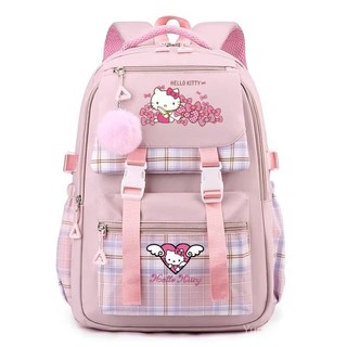 Hello Kitty後背包 30*23*44cm 6-14歲 書包 國小女生 旅行雙肩包 輕量減壓雙肩包