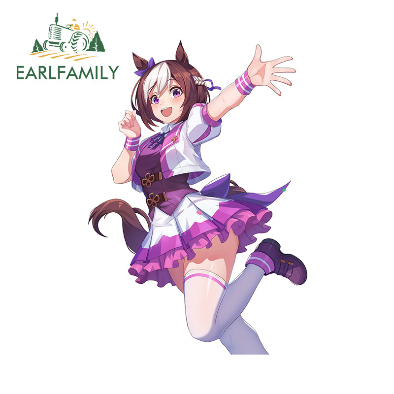 EARLFAMILY 13cm Pretty Derby Special Week 汽車貼紙防刮空調電動自行車筆記本電腦