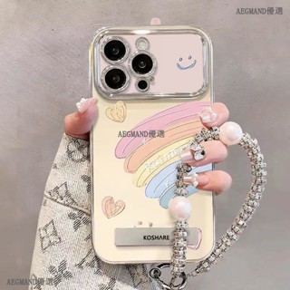 彩虹 紅米 Note 13 12 11 Pro+ Note 13 12 11 Pro 防摔手機保護殼 電鍍支架手鍊殼