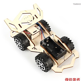 木製賽車 DIY 套件兒童玩具 DIY 套件電動木製 Raci New927