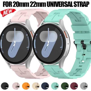 SAMSUNG XIAOMI 20 毫米 22 毫米矽膠錶帶適用於三星 Galaxy Watch 7 6 5 4 40
