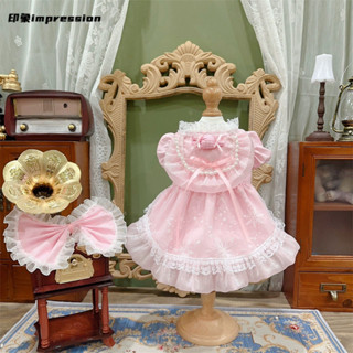 ━❤☆2025春季新品寵物狗衣服 洛麗塔 貓咪狗狗兔子公主裙子 粉色寵物衣服貓咪衣服狗狗衣服兔子衣服