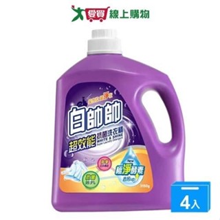 白帥帥超效能抗菌洗衣精3150gx4入(箱)【愛買】