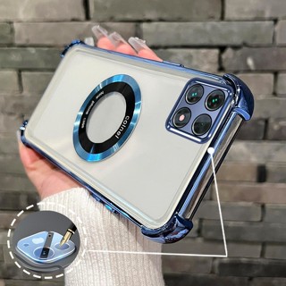 【帶鏡頭膜】infinix note 40 4G note 40 Pro 4G 手機殼防震電鍍帶防摔帶磁吸環手機軟殼