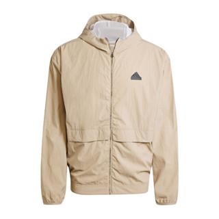 Adidas M CE FZ HD IS9284 男 連帽 外套 風衣 寬鬆 運動 訓練 防潑水 卡其