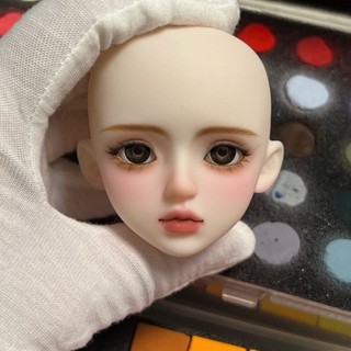 【✨純手繪改妝娃頭】6分bjd 新款 真人風娃娃頭 純手繪 娃娃頭 改妝娃娃頭 送眼珠 手繪娃頭 高顔值 成品頭 六分