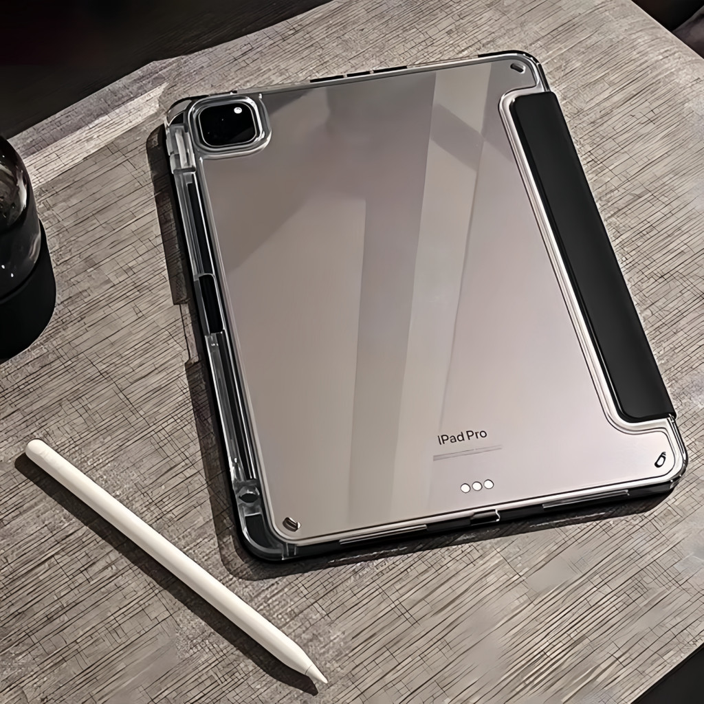 不發黃!高透 帶筆槽 變形保護套 適用iPad Air8/7/6/5/4 11/10/9/8代 Pro 13吋 Mini