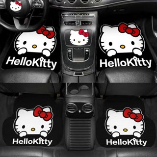 🎀優選🎀 Hello kitty 全套汽車腳墊卡通五座通用型防髒墊子女士車內裝飾防滑易清洗腳墊