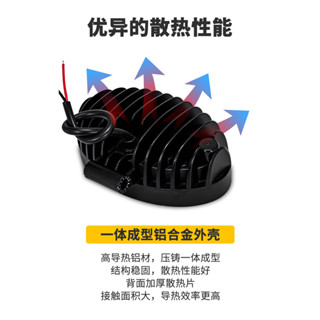 12V聚光散光一體高亮LED農用車改裝射燈24V帶安裝螺絲汽車越野車防水輔助燈