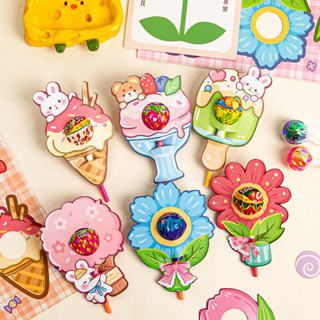 現貨【棒棒糖卡紙】六一棒棒糖插卡紙 兒童節 獎勵 小學生獎品 小紅花 糖果裝飾紙 卡通異形紙卡 老師 送幼兒園 畢業開學