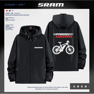 SRAM速聯腳踏車環法天空車隊騎行服腳踏車隊服連帽夾克衝鋒衣外套