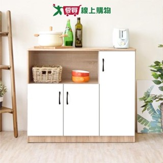 HOPMA 美背簡約三門廚房櫃 PC-D-910D【廠商直送 限單獨下單】臺灣製造 電器櫥櫃 儲藏置物 微波爐櫃【愛買】