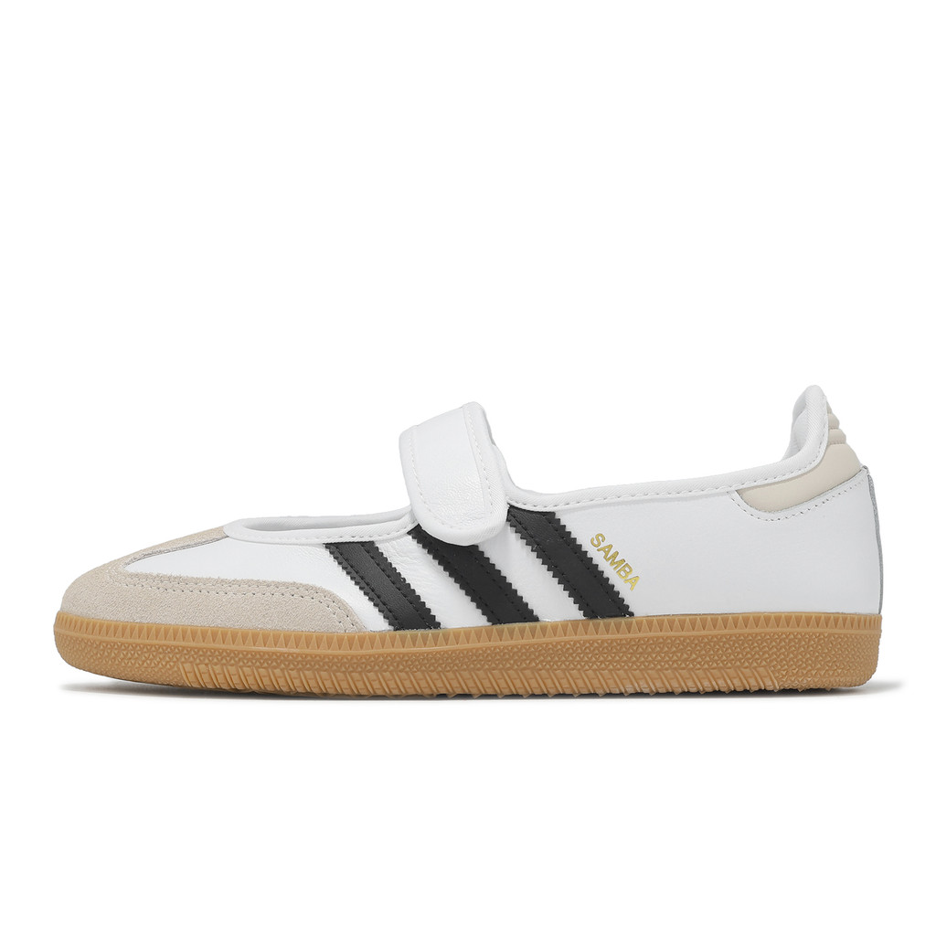 adidas 瑪莉珍鞋 Samba Jane W 女鞋 白 黑 膠底 休閒鞋 復古 愛迪達 [ACS] JR1402