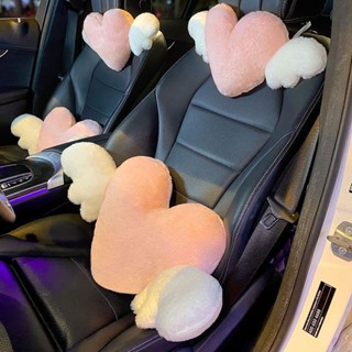 臺灣出貨 汽車頭枕護頸 車用網紅愛心靠枕腰靠抱枕車載座椅靠背四季通用透氣 車用 靠墊 車枕 頭枕 汽車頭枕 腰靠R02