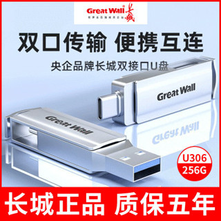 、、、長城256GU盤高速手機電腦兩用大容量USB3.0 type-c雙介面U306優盤