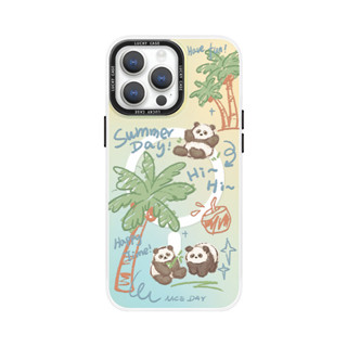 適用於磁吸手機殼iPhone15Promax小米13/14塗鴉貓狗12蘋果11椰樹海灘14Pro華為mate60Pro+