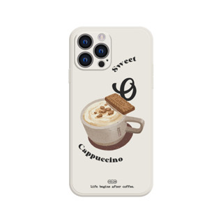 蘋果14簡約復古小米13Pro咖啡手機殼iphone16/11小眾高階xr適用xs麵包vivos16液態矽膠華為p40m
