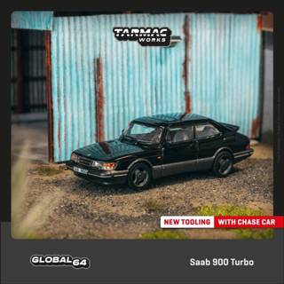 Tarmac Work TW 1:64 薩博 Saab 900 Turbo 黑色手工製作模擬合金汽車模型