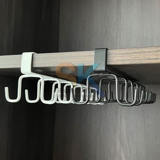 【臺灣出貨】廚房多功能排鉤 置物架 免打孔吊櫃門卡夾掛鉤 鍋鏟勺檯面收納整理架 優選