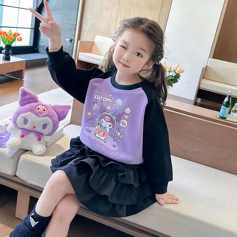 女童套裝裙 庫洛米套裝 庫洛米衣服童裝上衣 庫洛米裙子 女孩裙套裝