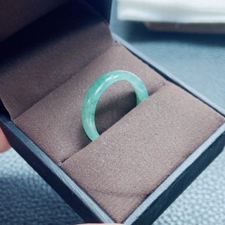 天然翡翠藍水戒圈/2024新款 韓版時尚 玉石天然戒指