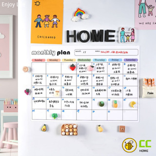 CC❤Home 創意家用便捷磁性冰箱貼留言板可擦寫記事白板備忘錄周月計劃表裝飾冰箱