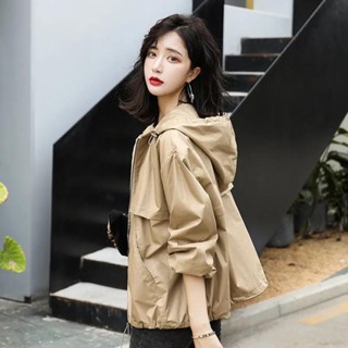 2023春秋新款韓版bf短款風衣女ins潮百搭寬鬆休閒學生大碼外套韓系 韓款 小香風
