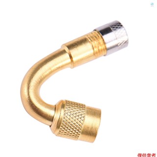 Crtw 45 度黃銅空氣輪胎氣門嘴 Schrader 氣門桿,帶延長適配器,適用於汽車卡車摩托車