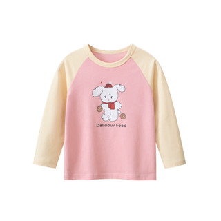 90-140CM 女童長袖衣服 童裝兒童T恤秋季女寶寶長袖上衣 小學生長袖上衣