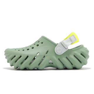 Crocs 涼鞋 Echo Clog K 中童鞋 洞洞鞋 波波小克駱格 苔癬綠 卡駱馳 [ACS] 208190308