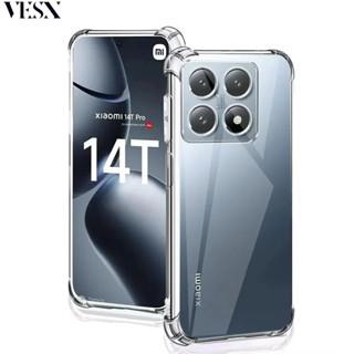 XIAOMI 適用於小米 14T 13T 12T 11T 10T 9T Pro 4G 5G 2024 的透明防震軟手機殼