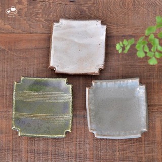 【emono選品】日本 Touji 隅切方形豆皿 手鹽皿 豆皿 小菜碟 美濃燒 日本製 陶器 現貨 單一售價