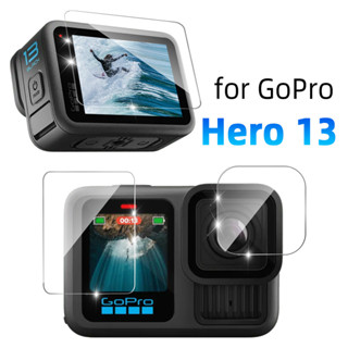 Gopro Hero 13 螢幕保護膜超高清鋼化玻璃螢幕 + 鏡頭保護膜