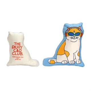 日本 DETAIL Midori Komatsu The Enjoy C&D Club 抱枕/ Cat Blue eslite誠品