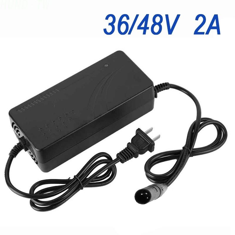 電池充電器自行車零件備用黑色摩托車 36/48V2A 電動