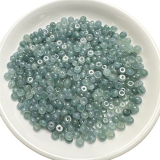 宏雲Hongyun-jf-(10pcs)- 天然翡翠a貨危料算盤珠冰種藍水隔珠玉器手工編項鍊手串配件批發