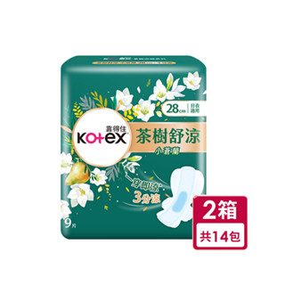 靠得住茶樹舒涼棉小蒼蘭28cm9片7包箱購x2件組