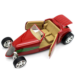 【收藏精品】現貨路鷹1:18福特敞篷車模 1933年復古老爺車合金模擬模型 擺件