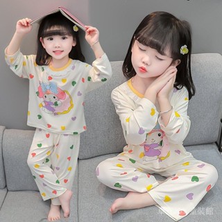 【JOY】兒童德絨睡衣 女童長袖家居服套裝 女寶寶波點兩件套 現貨