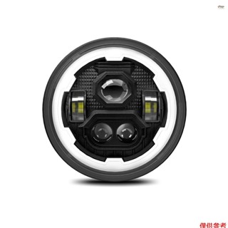 7 英寸 LED 大燈圓形大燈,帶高/低光束、DRL 和琥珀色轉向燈,適用於汽車摩托車防水 IP67,1 包