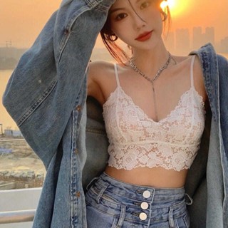 無鋼圈內衣女生 性感蕾絲 胸罩 薄款 韓系穿搭 透氣不悶熱 彈力細肩帶 復古風 柔軟舒適