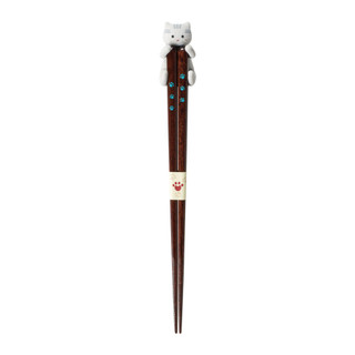 ISHIDA日本製貓咪天然木筷/ 虎斑貓 eslite誠品