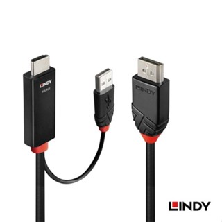 LINDY 林帝 41499 - 主動式HDMI 2.0 to DisplayPort 1.2 4K60Hz 轉接線-