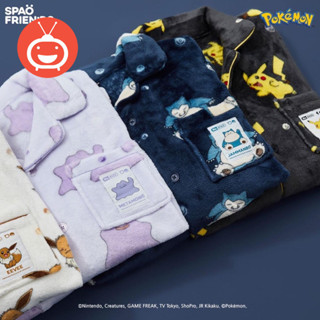 【免運/1-4天出貨】 SPAO 23FW 寶可夢 睡衣 絨毛睡衣 神奇寶貝 韓國代購 居家服 正版聯名 百變怪 卡比獸