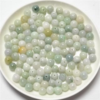 宏雲Hongyun-jf-(10pcs)- 玉器A貨翡翠散珠 diy散珠子玉珠子7mm圓珠玉珠天光墟工廠批發
